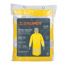 Cargar imagen en el visor de la galería, Gabardina impermeable con reflejante, talla grande, PVC
