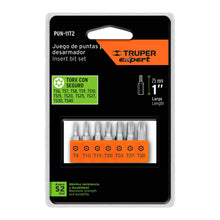 Cargar imagen en el visor de la galería, Juego de 7 puntas Torx, largo con seguro 1', en organizador