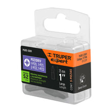 Cargar imagen en el visor de la galería, Juego de puntas Pozidriv, 1', 5 piezas