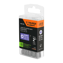 Cargar imagen en el visor de la galería, Juego de 5 puntas Pozidriv, largo 2', blister