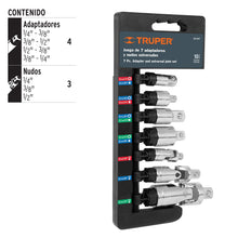 Cargar imagen en el visor de la galería, Juego de adaptadores y nudos universales, 7 piezas