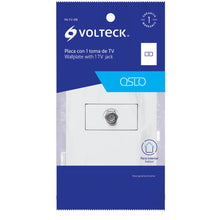 Cargar imagen en el visor de la galería, Placa armada con entrada TV, línea Oslo, color blanco