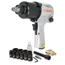 Cargar imagen en el visor de la galería, Llave neumática de impacto, industrial, 1/2', kit