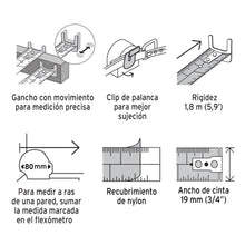 Cargar imagen en el visor de la galería, Flexómetro Auto Lock, 5 m, cinta 19 mm