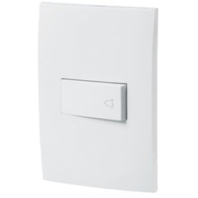 Cargar imagen en el visor de la galería, Placa armada con timbre, línea Oslo, color blanco