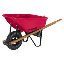 Cargar imagen en el visor de la galería, Carretilla6ft3,mgos/madera 1-3/4',llanta neumática reforzada