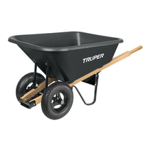 Cargar imagen en el visor de la galería, Carretilla 8ft3, bandeja plástica, mgos/madera,llanta ligera