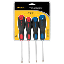 Cargar imagen en el visor de la galería, Juego de desarmadores, 4 piezas, mango Comfort Grip, Pretul
