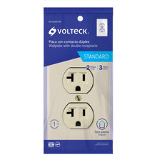 Cargar imagen en el visor de la galería, Placa armada contacto dúplex,2 polos, línea Standard, marfil