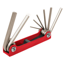 Cargar imagen en el visor de la galería, Juego 8 llaves Allen standard tipo navaja, cuerpo de lámina