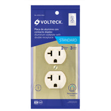 Cargar imagen en el visor de la galería, Placa armada contacto dúplex,2 polos,línea Standard, alumini