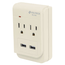 Cargar imagen en el visor de la galería, Multicontacto, 2 entradas,con 2 entradas USB, aterrizado