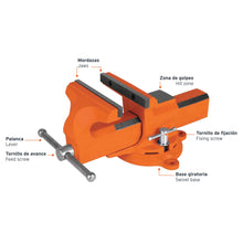 Cargar imagen en el visor de la galería, Tornillos de banco tipo Europeo, hierro nodular, 6'