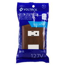 Cargar imagen en el visor de la galería, Placa armada contacto e interruptor, madera, línea Italiana