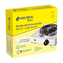 Cargar imagen en el visor de la galería, Parrilla eléctrica 1 quemador, cuadrada, Volteck Basic