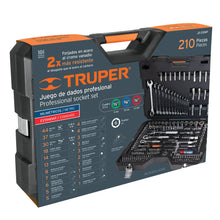 Cargar imagen en el visor de la galería, Juego autoclé, cuadro 1/4, 3/8 y 1/2', 210 piezas, std y mm