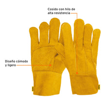 Cargar imagen en el visor de la galería, Guantes de carnaza, cortos, Pretul