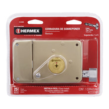 Cargar imagen en el visor de la galería, Cerradura sobreponer, clásica, fácil, tetra, izq., blister