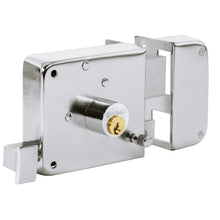 Cargar imagen en el visor de la galería, Cerradura sobreponer, clásica, instala-fácil, derecha, cromo