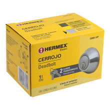 Cargar imagen en el visor de la galería, Cerrojo, cromo mate, cilindro-mariposa, Hermex Basic