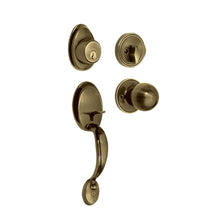 Cargar imagen en el visor de la galería, Cerradura, latón antiguo, mariposa, pomo, Hermex Basic