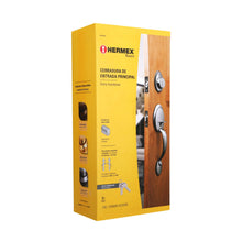 Cargar imagen en el visor de la galería, Cerradura entrada, cromo mate, doble, pomo, Hermex Basic