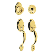 Cargar imagen en el visor de la galería, Cerradura entrada, latón brillante, mariposa, Hermex Basic