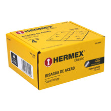 Cargar imagen en el visor de la galería, Bisagra cuadrada 4', acero cromo mate, plana, Hermex Basic