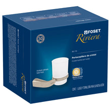 Cargar imagen en el visor de la galería, Portavaso cepillero, satinado, línea Riviera