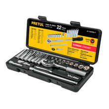 Cargar imagen en el visor de la galería, Juego de autoclé, cuadro 1/4', 22 piezas, Standard, Pretul