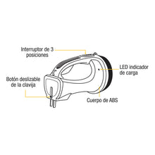 Cargar imagen en el visor de la galería, Linterna recargable de Leds, 145 lúmenes, Pretul