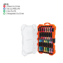 Cargar imagen en el visor de la galería, Juego con desarmadores de precisión, 15 piezas