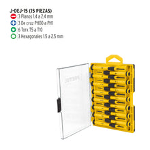 Cargar imagen en el visor de la galería, Juego con desarmadores de precisión, 15 piezas, Pretul