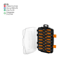Cargar imagen en el visor de la galería, Juego con desarmadores largos de precisión, 15 piezas