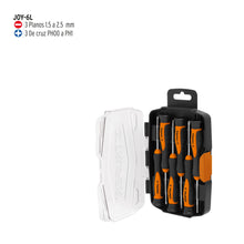 Cargar imagen en el visor de la galería, Juego con desarmadores largos de precisión, 6 piezas