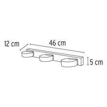 Cargar imagen en el visor de la galería, Arbotante decorativo de LED para baño, 3 spots, 10 W