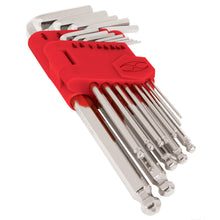 Cargar imagen en el visor de la galería, Juego de 13 llaves allen, punta bola, largas, standard