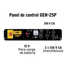 Cargar imagen en el visor de la galería, Generador eléctrico a gasolina, 2,500 w, Pretul