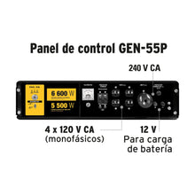 Cargar imagen en el visor de la galería, Generador eléctrico a gasolina, 5,500 w, Pretul