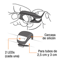 Cargar imagen en el visor de la galería, Linternas de silicon para bicicleta, 2 piezas, Pretul