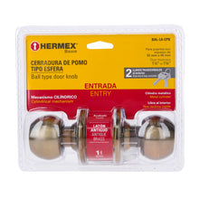 Cargar imagen en el visor de la galería, Cerradura esfera, cilíndrico, entrada, antiguo, HB, blister