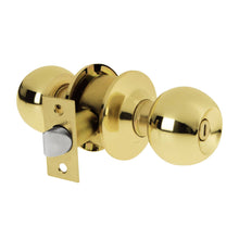 Cargar imagen en el visor de la galería, Cerradura esfera, cilíndrico, baño, brillante, HB, blister