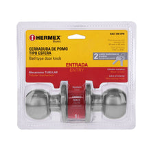 Cargar imagen en el visor de la galería, Cerradura esfera, tubular, entrada, cromo, Basic, blister