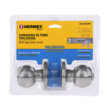 Cargar imagen en el visor de la galería, Cerradura esfera, tubular, recámara, cromo, Basic, blister