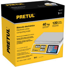 Cargar imagen en el visor de la galería, Báscula electrónica multifunciones capacidad 40 kg, Pretul