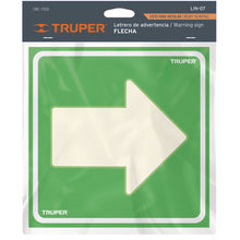 Cargar imagen en el visor de la galería, Letrero de señalización 'FLECHA', 19 x 19 cm