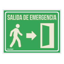 Cargar imagen en el visor de la galería, Letrero de señalización 'SALIDA DE EMERGENCIA', 21 x 28 cm