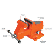 Cargar imagen en el visor de la galería, Tornillos de banco uso industrial, hierro nodular, 5'