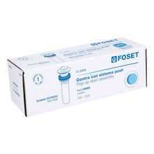 Cargar imagen en el visor de la galería, Contra p/lavabo sin rebosadero, sistema push, satín, 1-1/4'