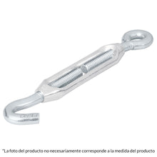 Cargar imagen en el visor de la galería, Tensor zinc, 1/4', gancho-argolla